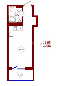23,4 м², квартира-студия 2 700 000 ₽ - изображение 64