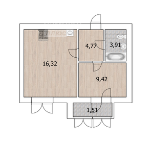 38,2 м², 1-комнатная квартира 4 587 600 ₽ - изображение 41
