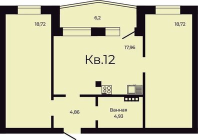 Квартира 68,2 м², 2-комнатная - изображение 1