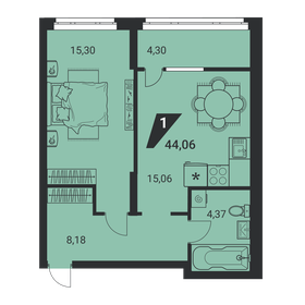 45,6 м², 1-комнатная квартира 6 703 200 ₽ - изображение 60