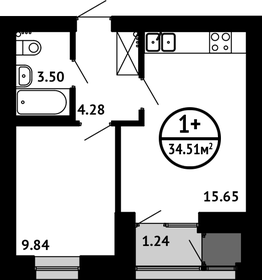 34 м², 1-комнатная квартира 4 380 000 ₽ - изображение 89