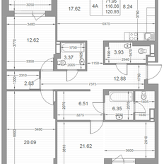 Квартира 120,9 м², 4-комнатная - изображение 2