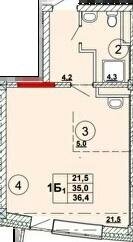 38 м², 1-комнатная квартира 4 150 000 ₽ - изображение 85