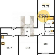 Квартира 77,7 м², 3-комнатная - изображение 5