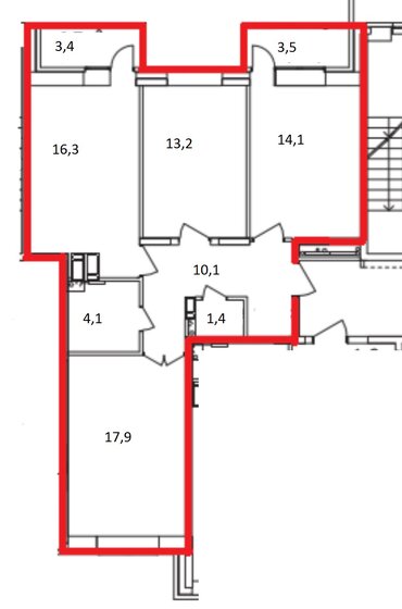 80,7 м², 3-комнатная квартира 8 200 000 ₽ - изображение 1
