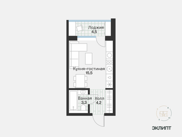 29 м², квартира-студия 4 200 000 ₽ - изображение 80