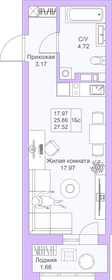 27,5 м², квартира-студия 7 733 120 ₽ - изображение 27