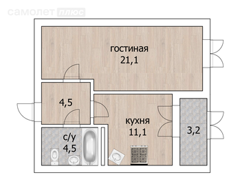 44 м², 2-комнатная квартира 8 400 000 ₽ - изображение 48