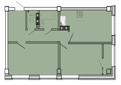 Квартира 56,4 м², 2-комнатная - изображение 1