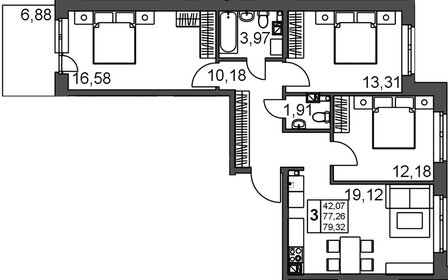 86,6 м², 4-комнатная квартира 9 964 311 ₽ - изображение 20