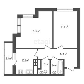 Квартира 62,8 м², 2-комнатная - изображение 1