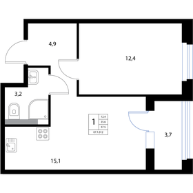 38,8 м², 2-комнатная квартира 6 731 800 ₽ - изображение 51