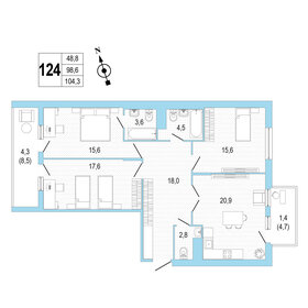 126,5 м², 4-комнатная квартира 23 890 000 ₽ - изображение 93