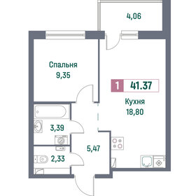 41,7 м², 1-комнатная квартира 7 402 902 ₽ - изображение 10