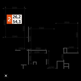 Квартира 54,3 м², 2-комнатная - изображение 4