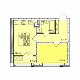 38 м², 1-комнатная квартира 7 000 000 ₽ - изображение 12