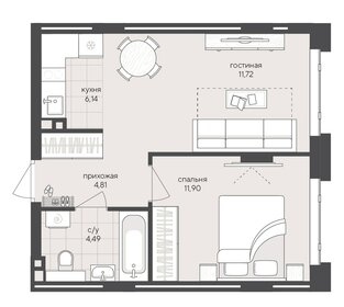 28,6 м², 1-комнатная квартира 3 050 000 ₽ - изображение 102