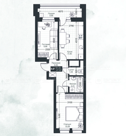 Квартира 47,3 м², 2-комнатная - изображение 1