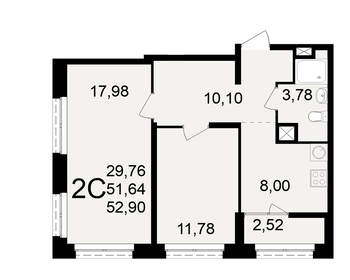 52,6 м², 2-комнатная квартира 4 980 000 ₽ - изображение 16
