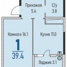 Квартира 39,4 м², 1-комнатная - изображение 4