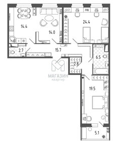 Квартира 106 м², 4-комнатная - изображение 1