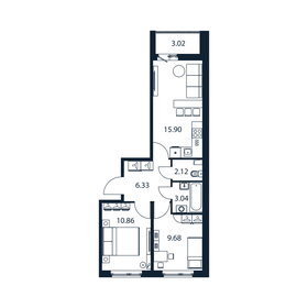 50,7 м², 2-комнатная квартира 7 750 000 ₽ - изображение 115