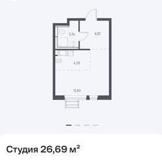 Квартира 26,7 м², студия - изображение 2