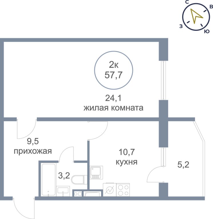 Варианты планировок ЖК «Яркий» - планировка 4