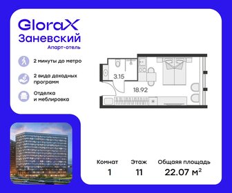 21,9 м², квартира-студия 7 110 035 ₽ - изображение 13
