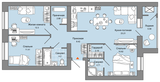 Квартира 81 м², 4-комнатная - изображение 1