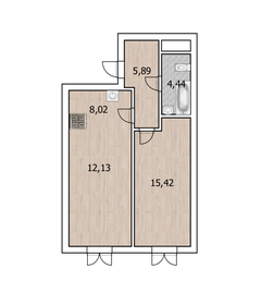 Квартира 46,6 м², 2-комнатная - изображение 1