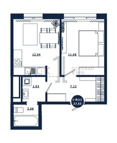 36,2 м², 1-комнатная квартира 6 500 000 ₽ - изображение 66