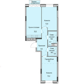 Квартира 63,6 м², 2-комнатная - изображение 1