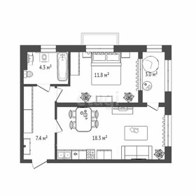 48,6 м², 1-комнатная квартира 6 170 000 ₽ - изображение 41