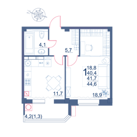 34 м², 1-комнатная квартира 6 700 000 ₽ - изображение 72