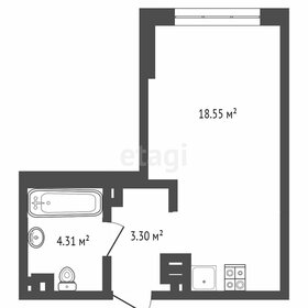 Квартира 26 м², студия - изображение 1