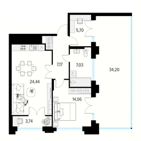 101,1 м², 1-комнатная квартира 16 826 490 ₽ - изображение 77