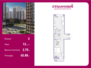 Квартира 45,9 м², 2-комнатная - изображение 1