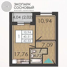 40,3 м², 1-комнатная квартира 5 739 649 ₽ - изображение 22