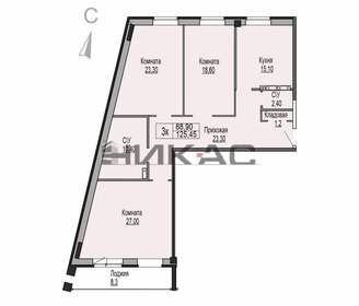 Квартира 114,8 м², 3-комнатная - изображение 4