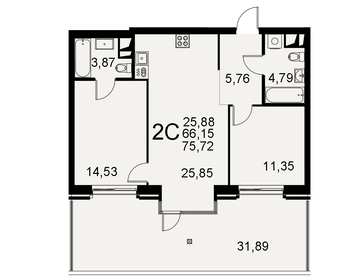 79,4 м², 2-комнатная квартира 13 501 400 ₽ - изображение 15