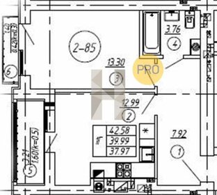 Квартира 40 м², 1-комнатная - изображение 1