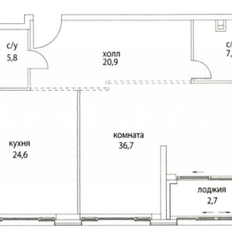 Квартира 97,7 м², 3-комнатная - изображение 1