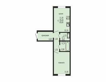 35,6 м², 1-комнатная квартира 2 700 000 ₽ - изображение 36