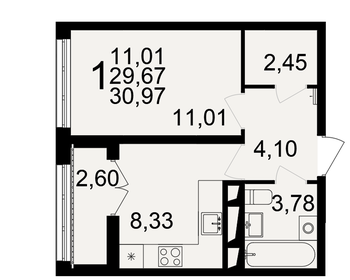 27,5 м², 1-комнатная квартира 3 400 000 ₽ - изображение 56