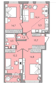 96 м², 3-комнатная квартира 8 700 000 ₽ - изображение 21