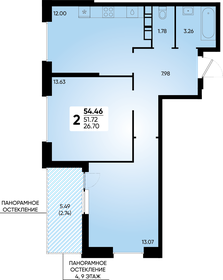 Квартира 54,5 м², 2-комнатная - изображение 1