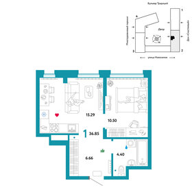 36,8 м², 1-комнатная квартира 5 500 000 ₽ - изображение 84