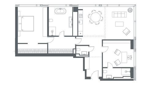 191,6 м², 3-комнатные апартаменты 138 245 520 ₽ - изображение 117