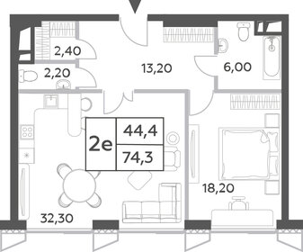 78,8 м², 2-комнатная квартира 33 900 000 ₽ - изображение 89